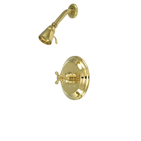 Shower Faucet, 2, Wall Mount, Polished Brass